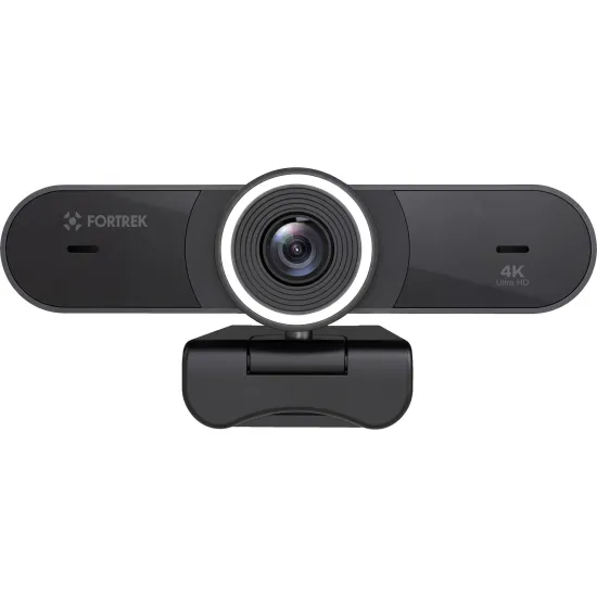 Webcam Vision 40 Fortrek 4K Ultra HD Com Ring Light Para Videochamadas