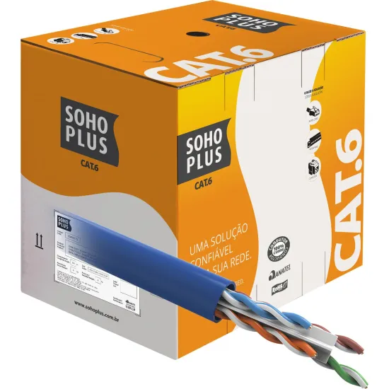 Cabo de Rede CAT.6 CMX CX 305m Azul Furukawa Sohoplus
